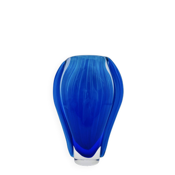 Large Murano Sommerso Vase Cannes Vertical Venini Style Blue 23cm 2.