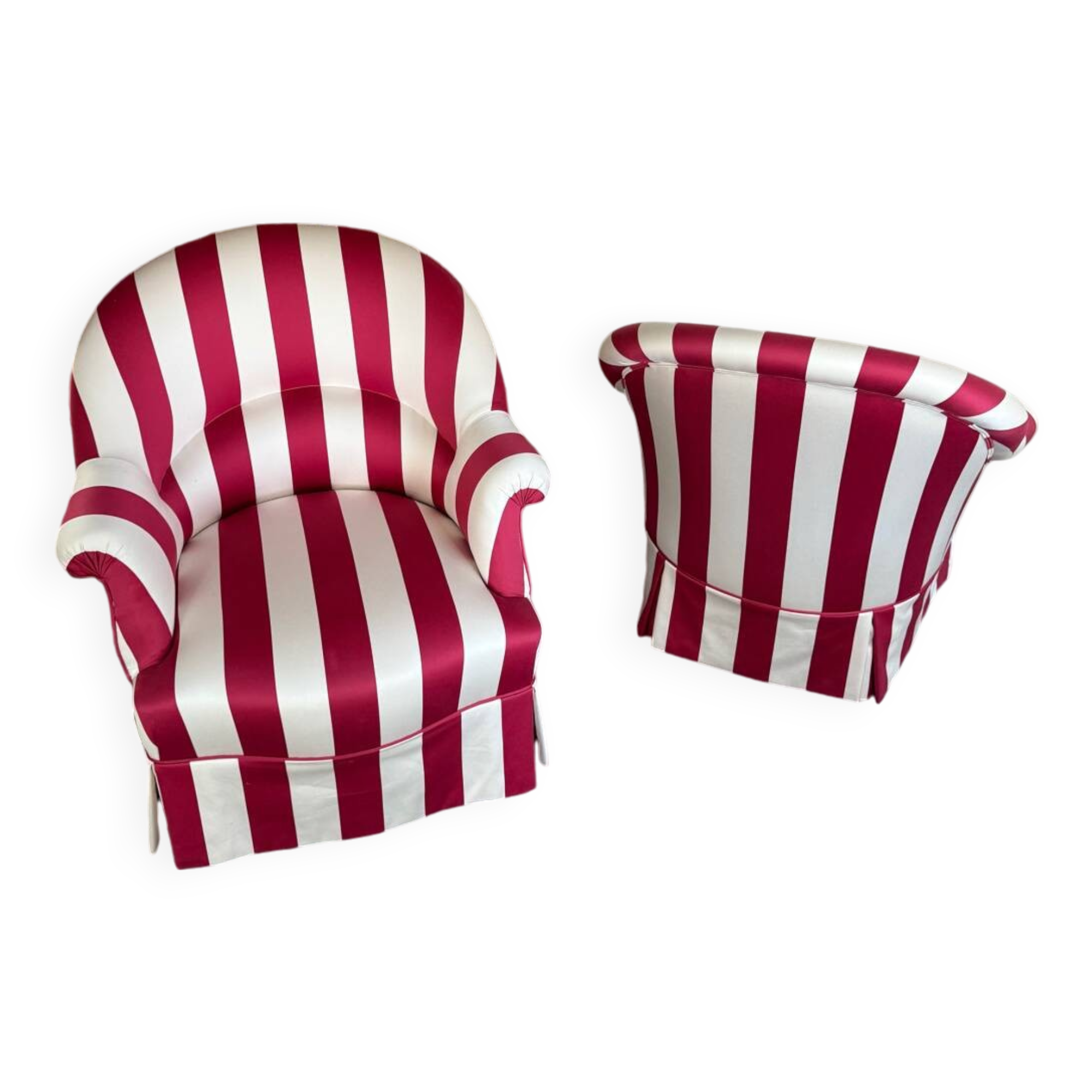 Paire de fauteuil crapaud style rococo