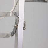 Vintage 70s metal floor lamp with two lights Italian design