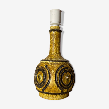 Unique helleroe table lamp - danish pottery artist - handmade in denmark - vintage ceramic light