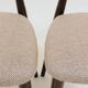 Set of 4 Modern Beech Wood Dining Chair, Herringbone red fabric