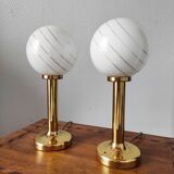 Paire de lampes boules, 1970