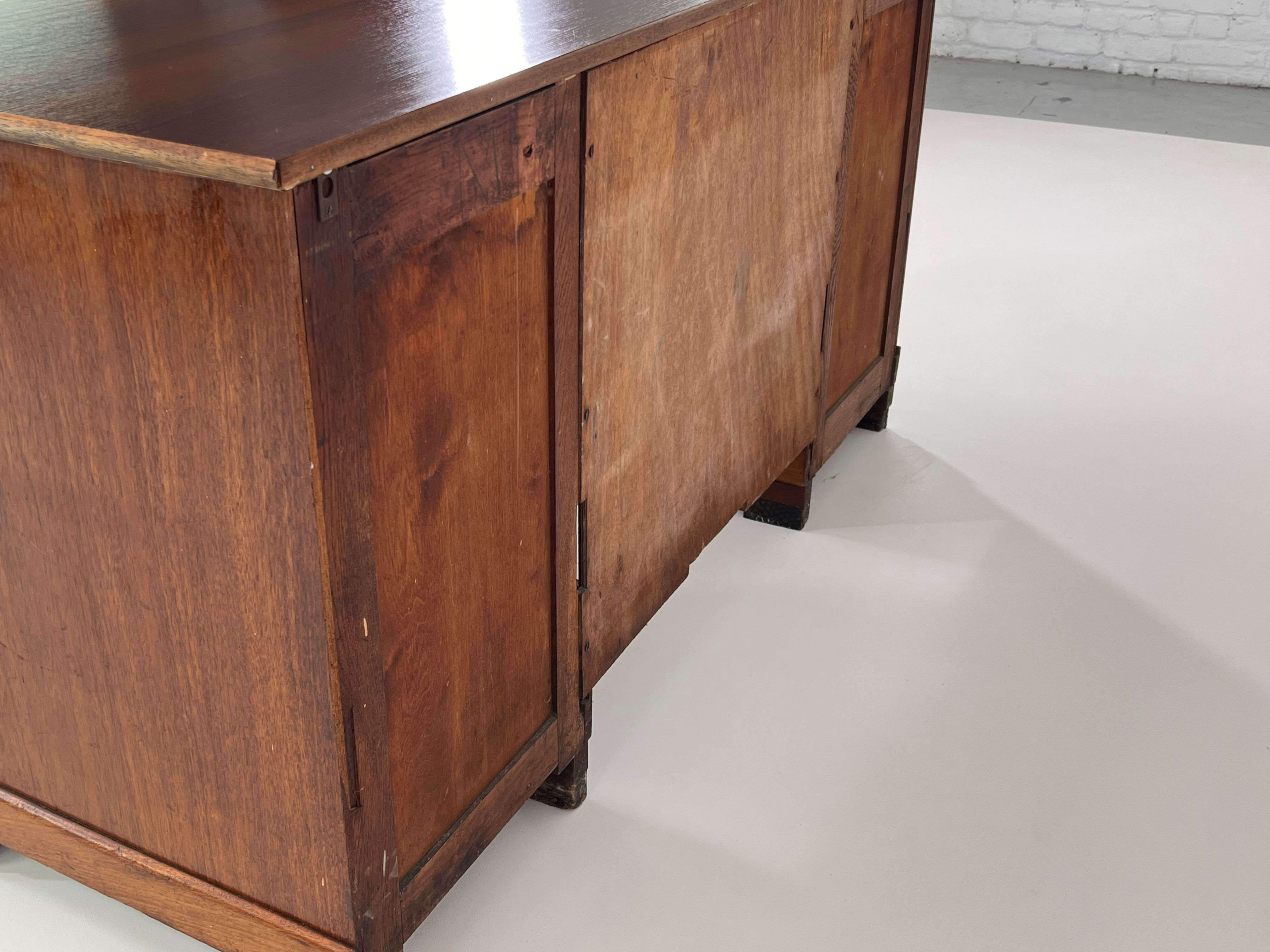 Old office 40s - 50s in wood, marquetry and brass