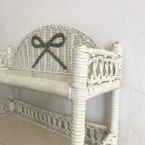 80s rattan shelf