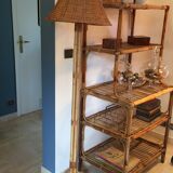 Rattan & bamboo vintage 1960 lamp