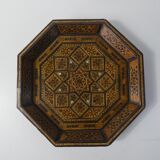 Oriental wooden marquetry tray