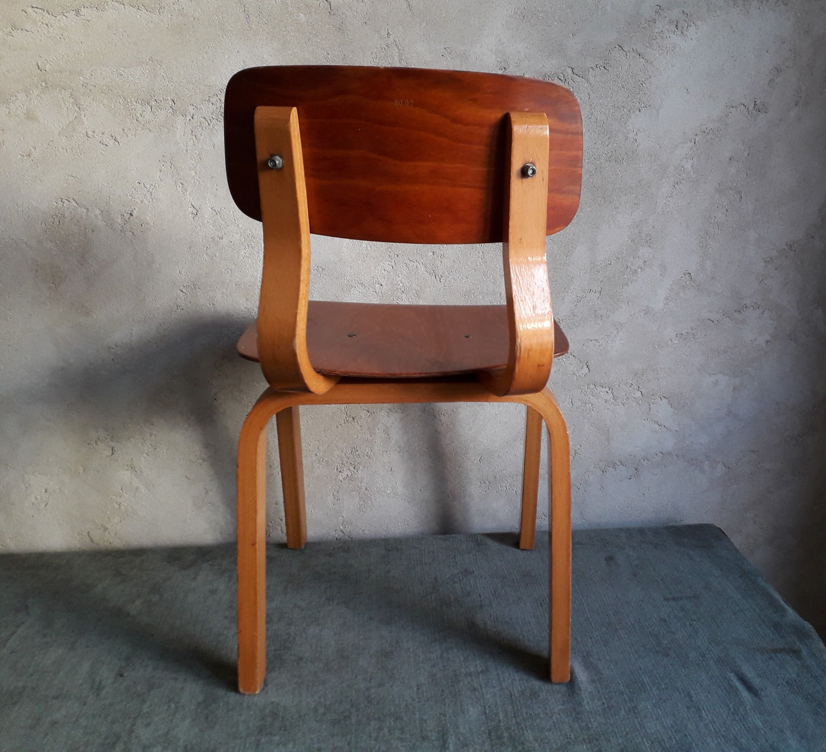 Children's school chair made of vintage wood