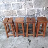 4 pine mountain style stools