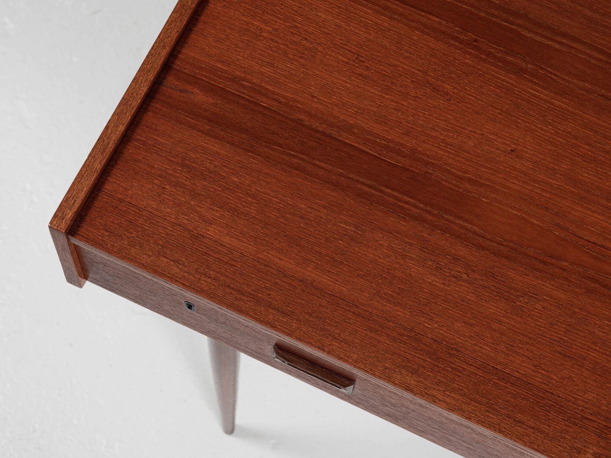 Midcentury danish compact desk with 2 drawers in teak 1960s