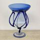 Josefina Krosno Poland Blue Art Glass Jellyfish bowl
