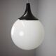 Czechoslovak opaline glass pendant globe, 1970s