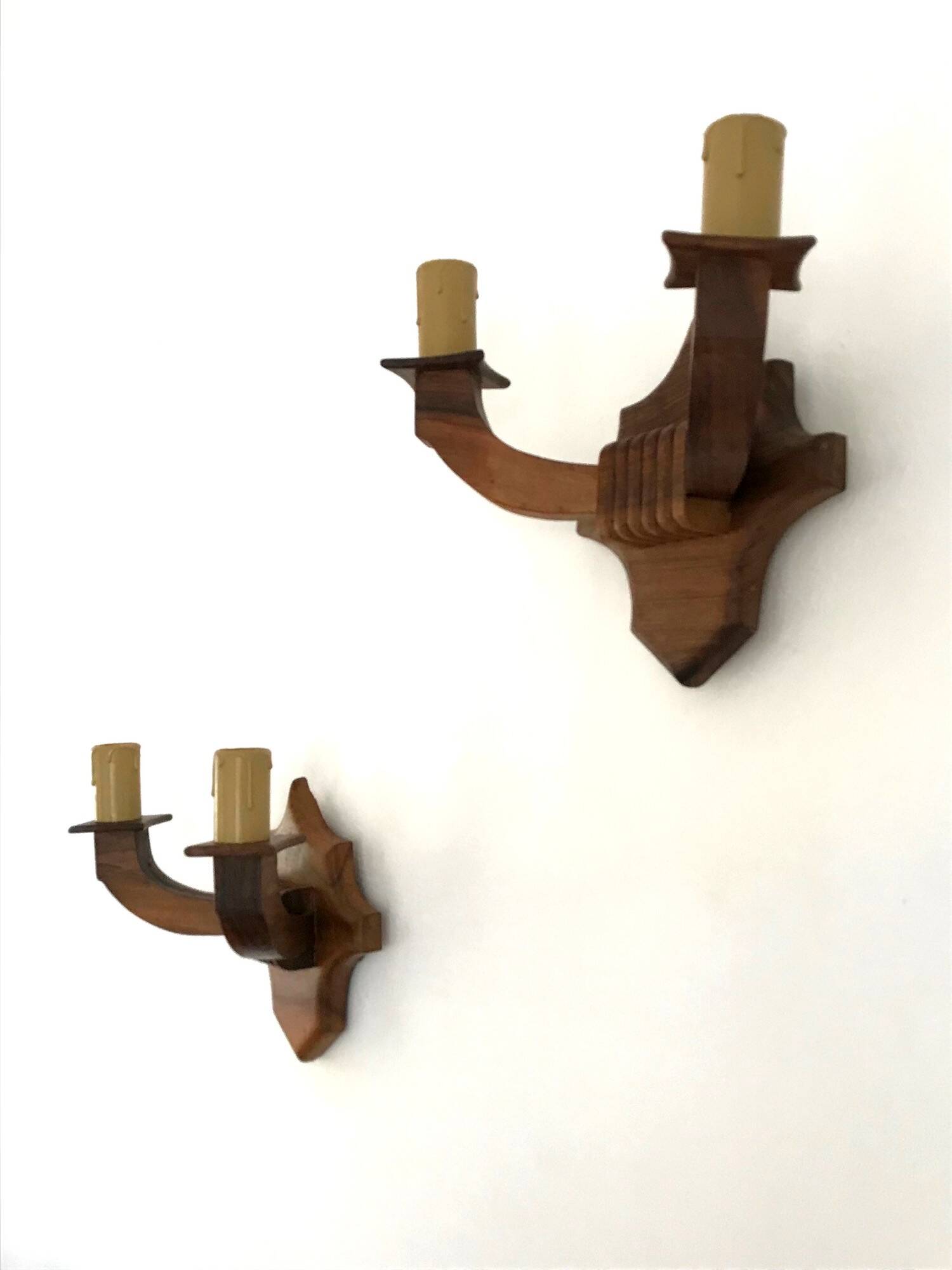 Applique vintage en bois années 50