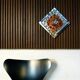 Murano glass & chromed metal wall lamp attributed to  Mazzega Italy 1960s