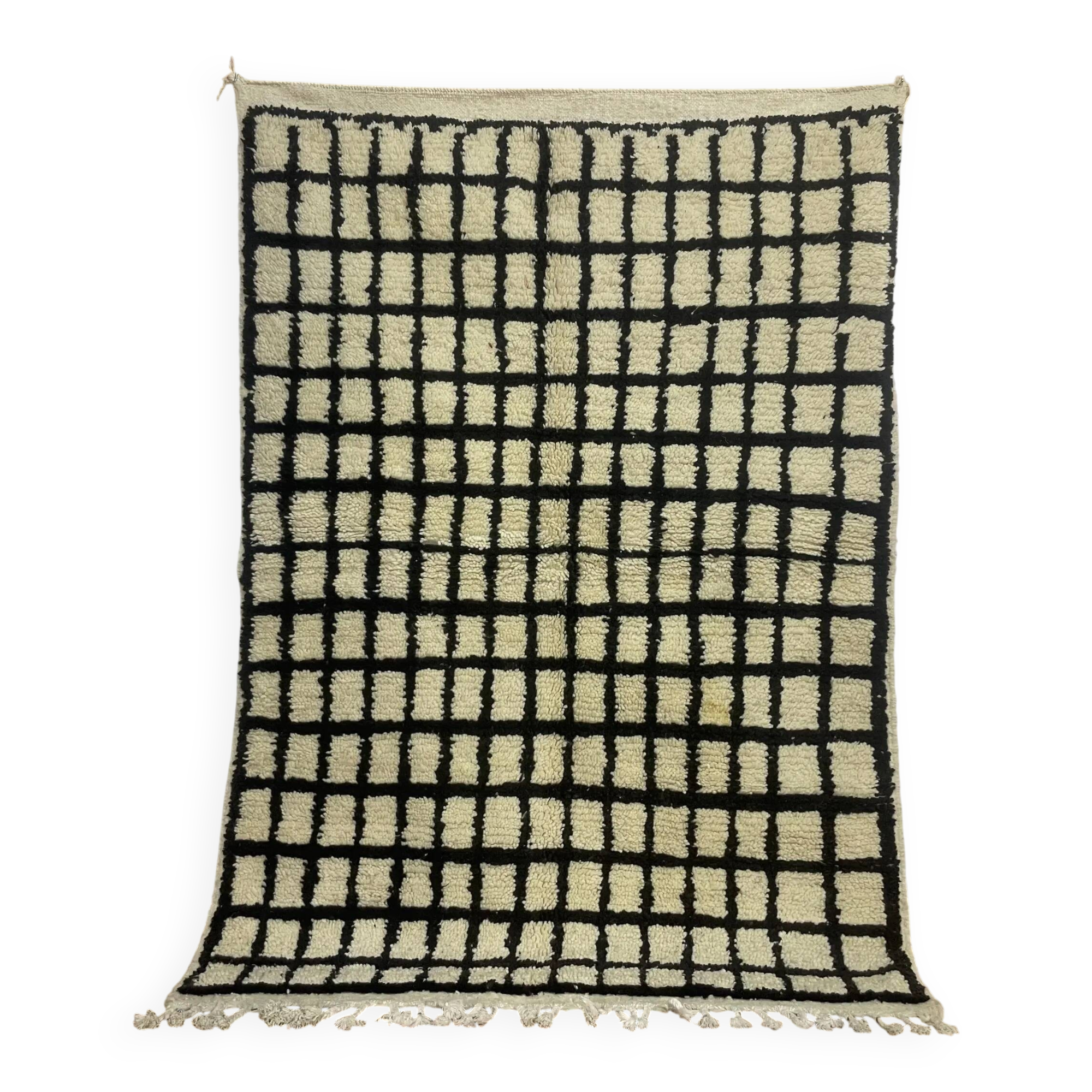 Moroccan rug made of natural wool, handmade, 3x2 m.