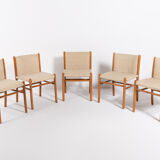 Set of 5 chairs 'Nuela' by Gianfranco Frattini Italy 1970