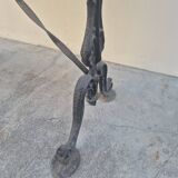 Antique cast iron and marble bistro restaurant table