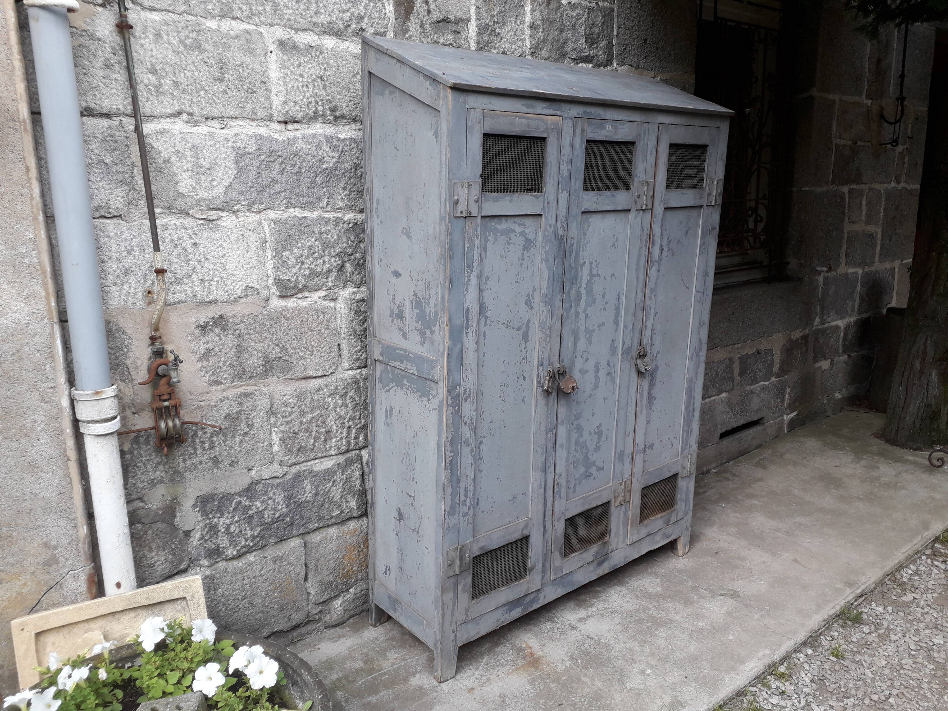 Patinated industrial wardrobe