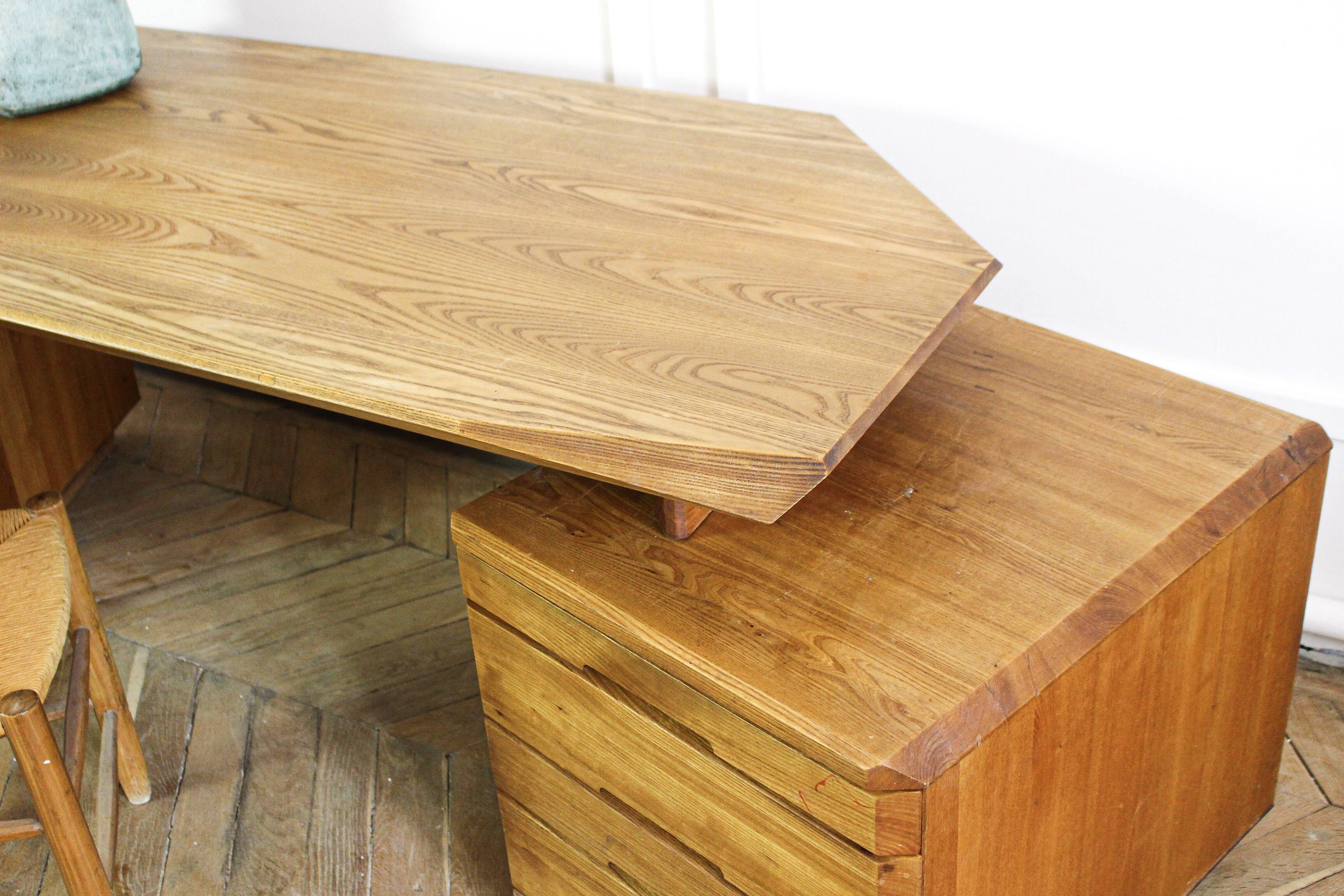 Pierre Chapo, large desk model B40, 1980