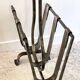 Porte-revues acier brutaliste vintage