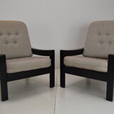 Pair of mid-century armchairs Leda Lux 1980's