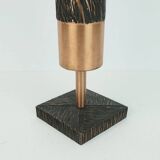 Footed copper vase brutalist minimalist design 1960s ikebana flower vase