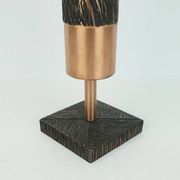 Footed copper vase brutalist minimalist design 1960s ikebana flower vase