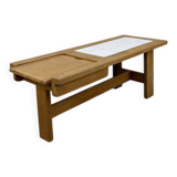 Sixties design coffee table in oak