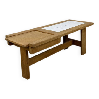 Sixties design coffee table in oak