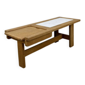Table basse sixties design en chêne