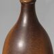 Mustard Brown Ceramic Studio Pottery Tall Vase, 1960s, Signed