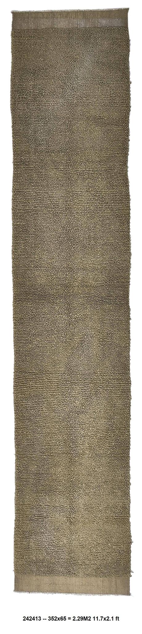 Tapis de couloir turc vert olive 2x12 65x352 cm SK 242413
