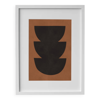 Framed abstract painting