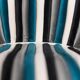 Set de 4 chaises dentifrice velours 70s vintage
