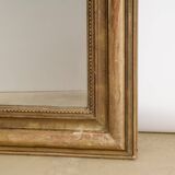 Grand miroir ancien Louis Philippe en or rouge du XIXe siècle