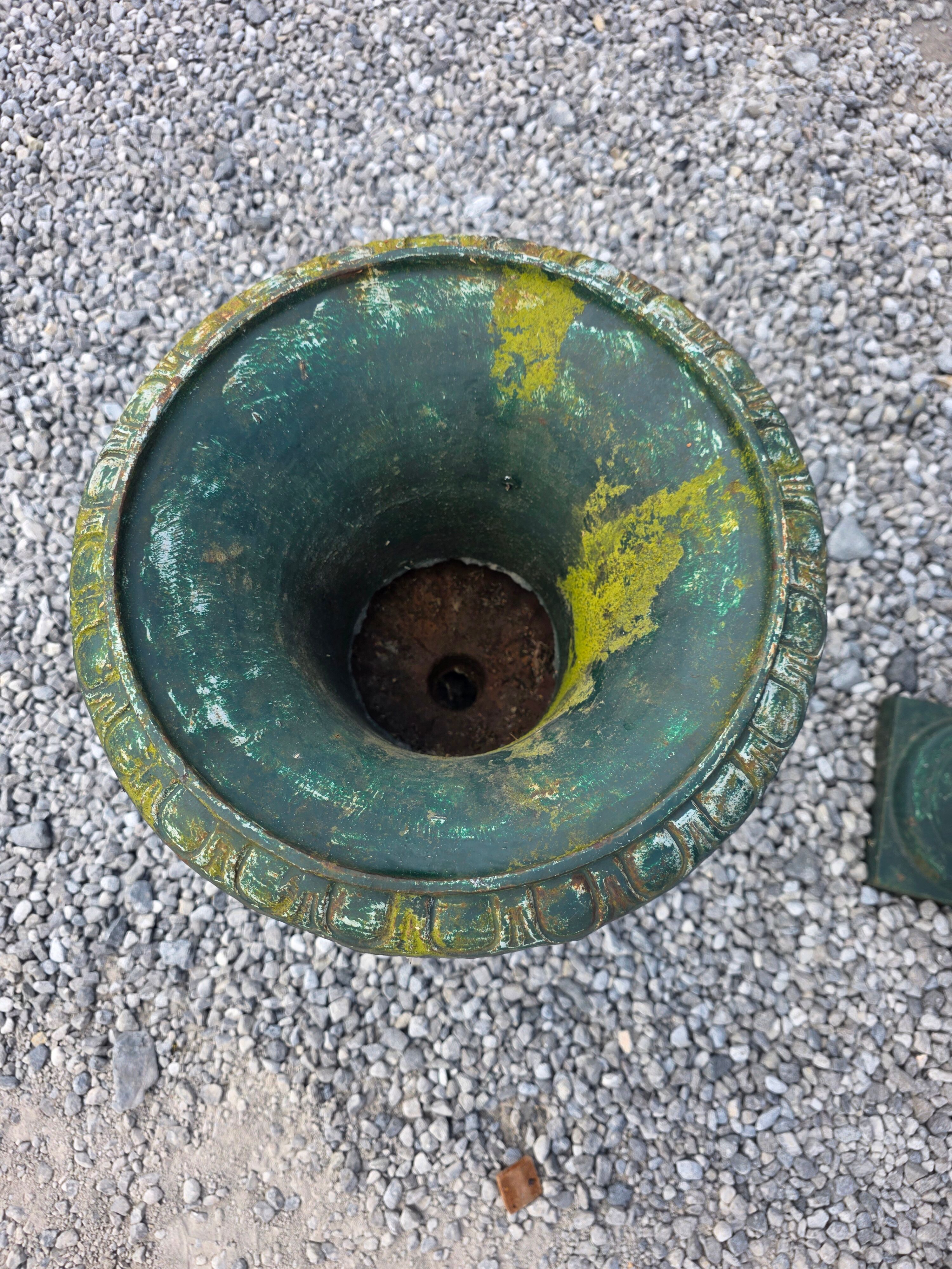 Pair of antique Medici vases in cast iron