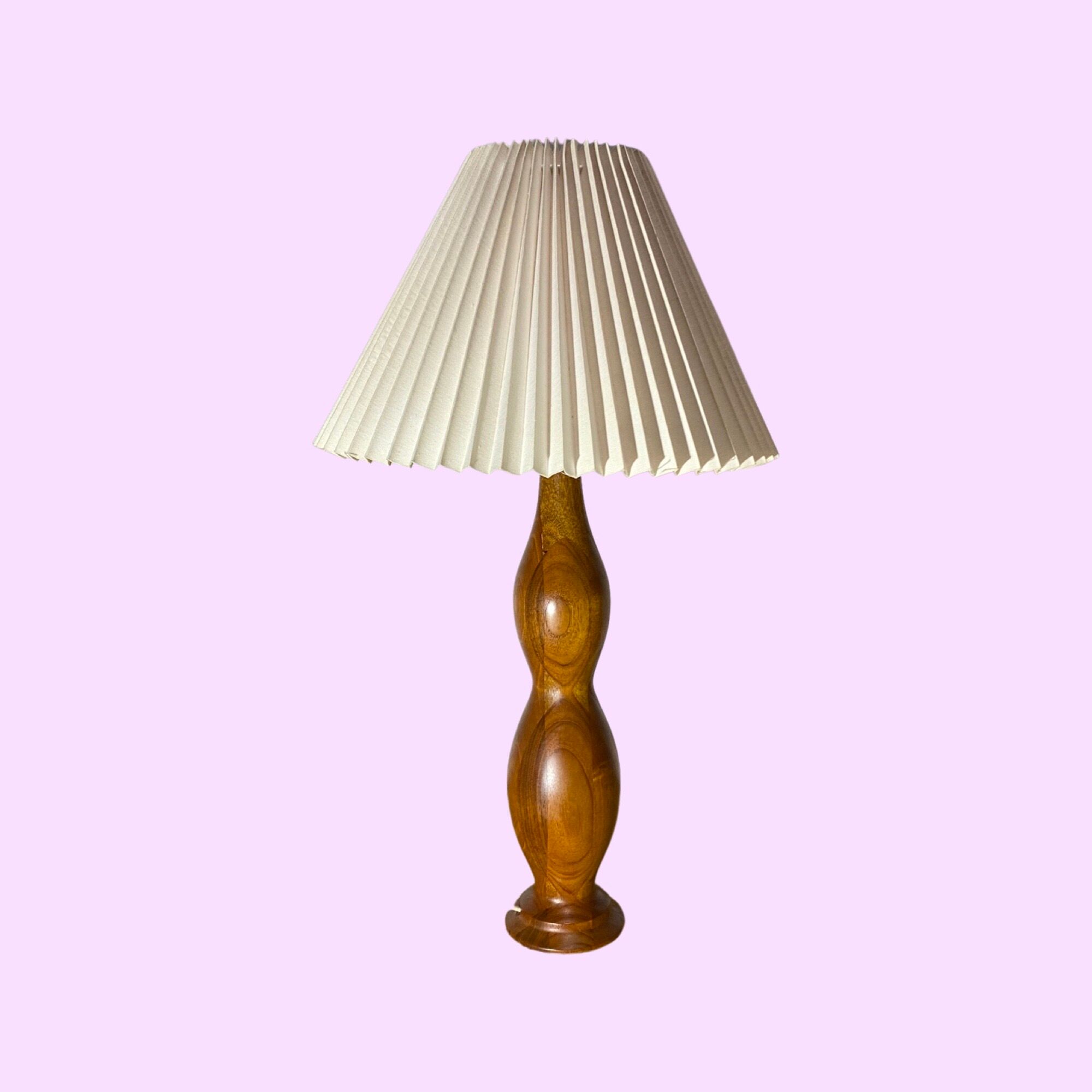 Big Rare Teak Table Lamp From Denmark 1960s | Mid century Modern Vintage Lighting | Danish Vintage