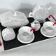 Ceramic Tea Set by Mas for Memphis Milano, 1980s, Set of 7