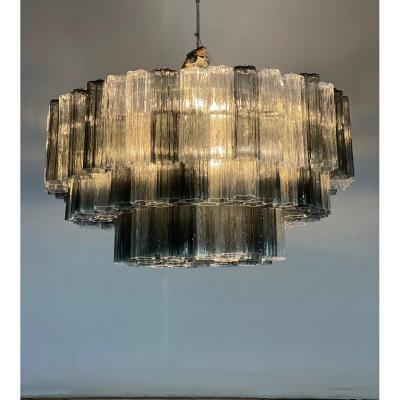 Venetian Lustre In Murano Glass Grey/Blue And Transparent