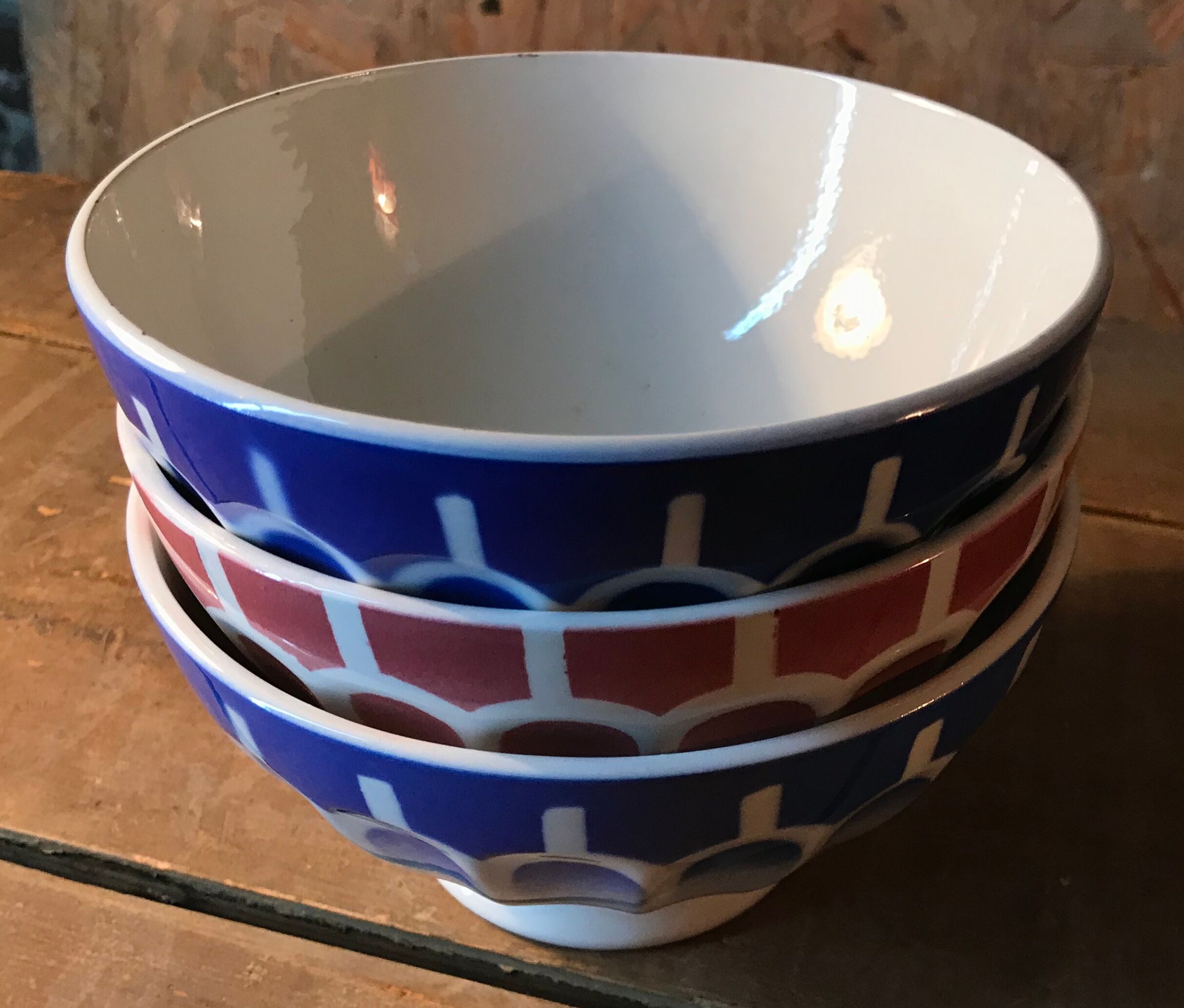 Series of 3 bowls Digoin Sarreguemines