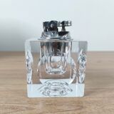 70s glass cube table lighter