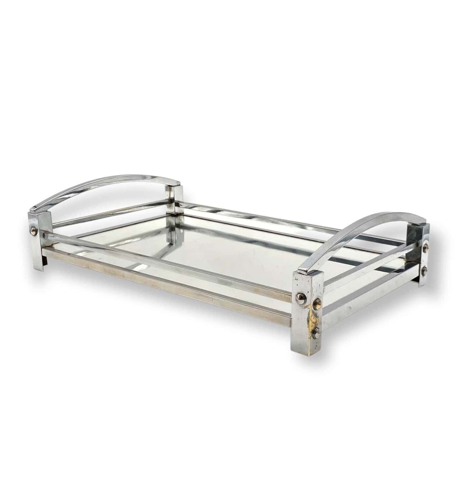 Modernist mirrored tray, France 1940 /1950
