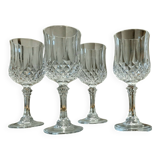 4 verres à vin cristal d'arques