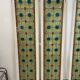 4 vintage faux stained glass panels that can form a screen or a partition