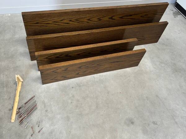 Wenge wood wall unit / sideboard 1960s