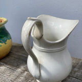 White pitcher earthenware Creil and Montereau nineteenth