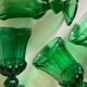 Set of 6 Medicis glasses in green moulded glass