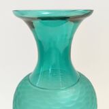 Teal Polished Hand-Blown Murano Glass Vase by Vetrarti, Italy