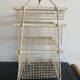 Metal serving trolley on wheels
