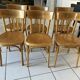 Set of 6 vintage SNCF bistro chairs from the 1960s.
