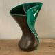 Vase en céramique noire et verte, 1950
